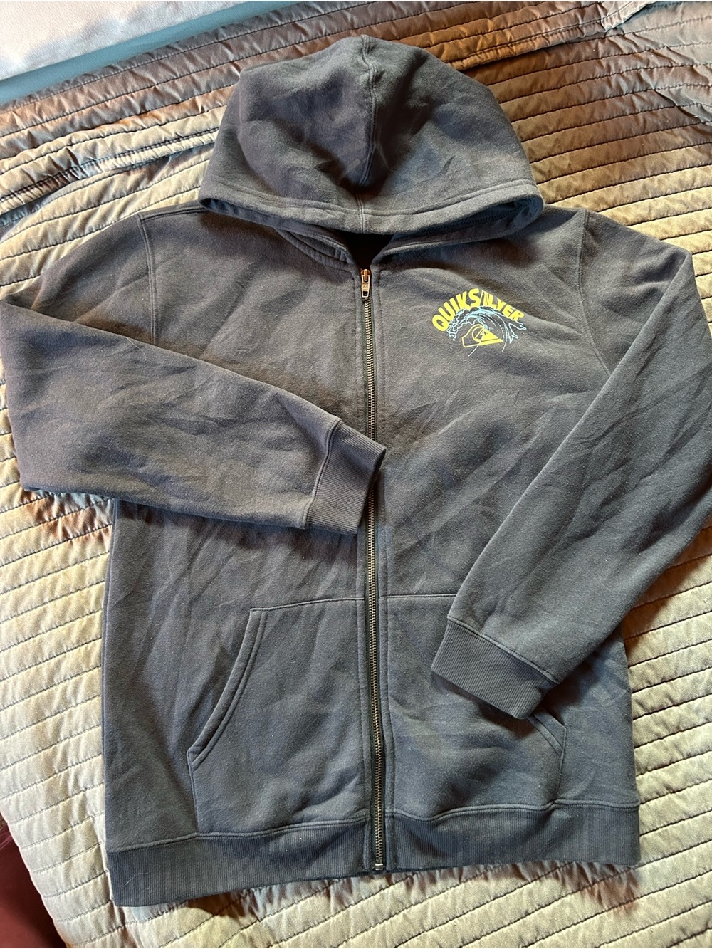 Quiksilver Kids blue Zip-Front Hooded Sweatshirt